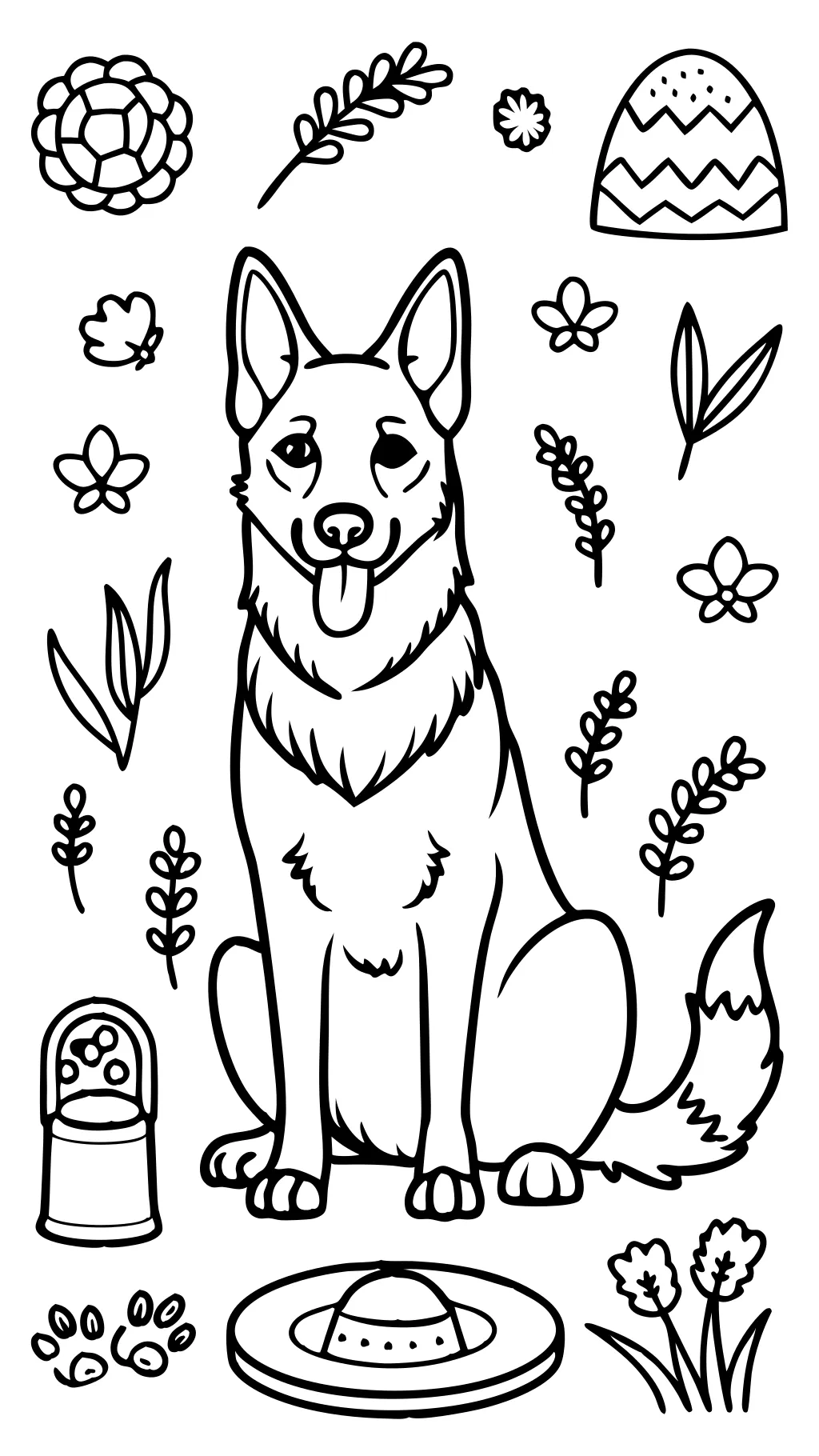 german shepard coloring pages